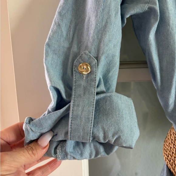 Zara Sky Blue Denim Shirt - Picture 3 of 5